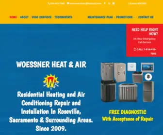 Woessnerheatandair.net(Woessner Heat & Air) Screenshot