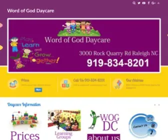 Wogdc.org(Word of God Christian Daycare Raleigh NC) Screenshot