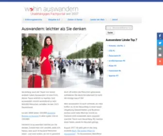 Wohin-Auswandern.de(Adieu Deutschland) Screenshot