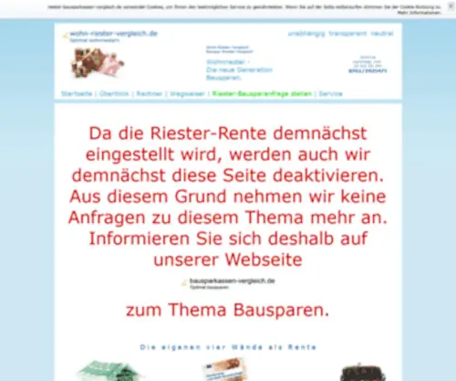 Wohn-Riester-Vergleich.de(Wohnriester Wohn) Screenshot