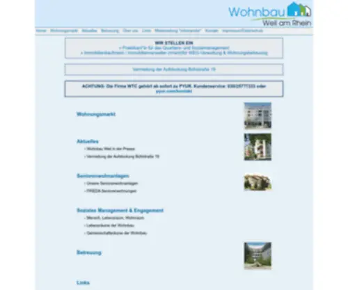 Wohnbau-Weil.de(Wohnbau Weil) Screenshot