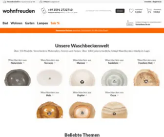 Wohnfreuden.de(Große Auswahl an Badmöbel und Wohnaccessoires) Screenshot