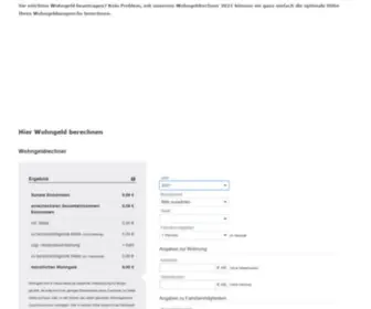 Wohngeldrechner.org(Wohngeldrechner 2022) Screenshot