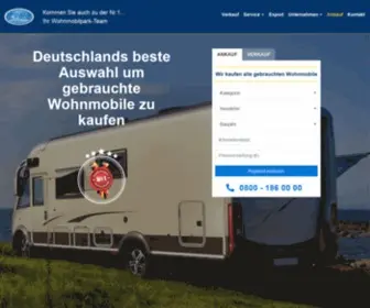 Wohnmobilpark.com(Gebrauchte Wohnmobile kaufen bei Deutschlands Nr) Screenshot