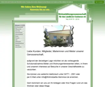 Wohnstaette-Hemmoor.de(Wohnstättengenossenschaft Hemmoor eG) Screenshot