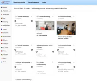 Wohnungen-Immobilien.ch(Immobilien Schweiz) Screenshot
