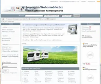 Wohnwagen-Wohnmobile.biz(Gebrauchte Wohnwagen Wohnmobile von Privat kaufen Privatverkauf verkaufen kostenlos Inserieren Insolvenz Konkurs Pleite billig geschenkt umsonst alte) Screenshot