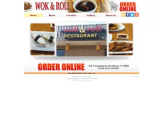 Wokandrollsanmarcos.com(Wok & Roll) Screenshot