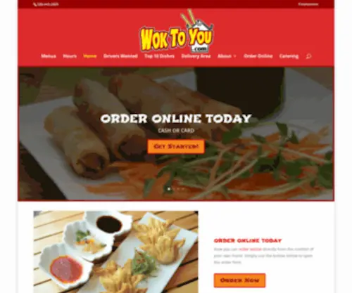 Woktoyou.com(Chinese, Thai, and Sushi Delivery) Screenshot