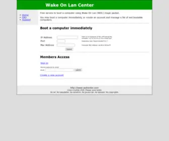 Wolcenter.com(Wake On Lan Center) Screenshot