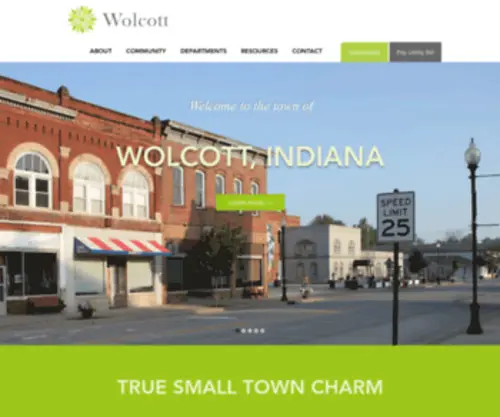 Wolcottindiana.org(Town of Wolcott) Screenshot