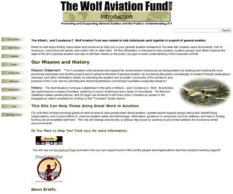 Wolf-Aviation.org(Wolf Aviation Fund Introduction) Screenshot