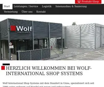 Wolf-ISS.com(Wolf International Shop Systems) Screenshot