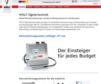 Wolf-Signiertechnik.de(Industrielle Kennzeichnungssysteme) Screenshot