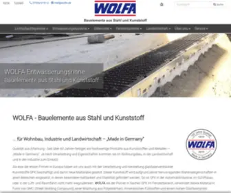 Wolfa.de(Bauelemente aus Stahl und Kunststoff für Wohnbau und Landwirtschaft) Screenshot