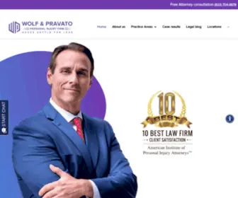 Wolfandpravato.com(South Florida Personal Injury Attorneys) Screenshot