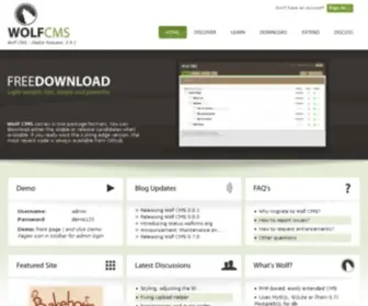 Wolfcms.org(Wolf CMS) Screenshot