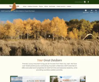 Wolfcreekranch.com(Wolf Creek Ranch) Screenshot