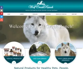 Wolfcreekranchorganics.com(Natural Pet Supplements and Vitamins for Animal Health and Nutrition) Screenshot