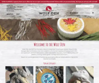 Wolfden.ca(Native American Store of Goods) Screenshot