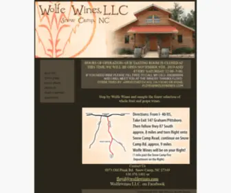 Wolfewines.com(Home Page) Screenshot