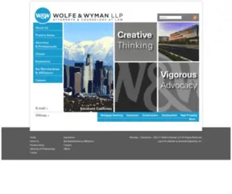 Wolfewyman.com(Wolfe & Wyman LLP) Screenshot