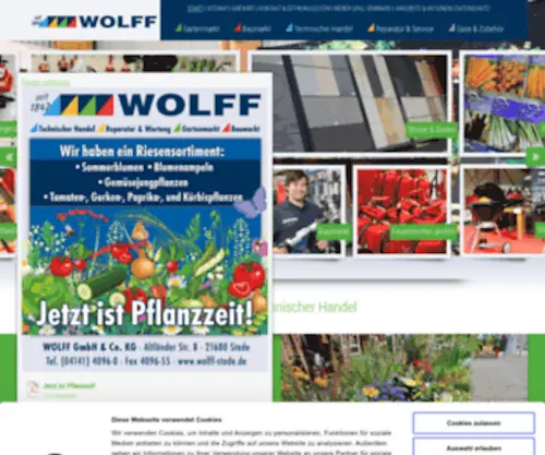 Wolff-Stade.de(Wolff´s Gartenmarkt und Baumarkt in Stade) Screenshot