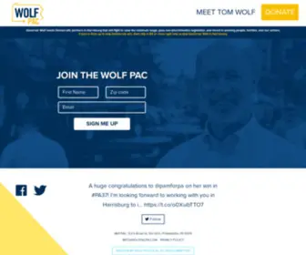 Wolfforpa.com(Tom Wolf) Screenshot