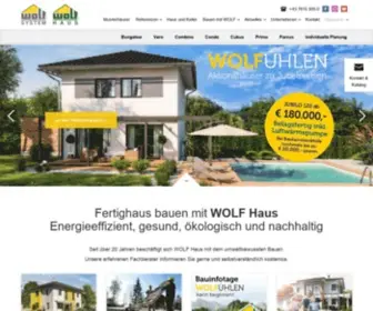 Wolfhaus.at(Fertighaus bauen mit WOLF Haus) Screenshot