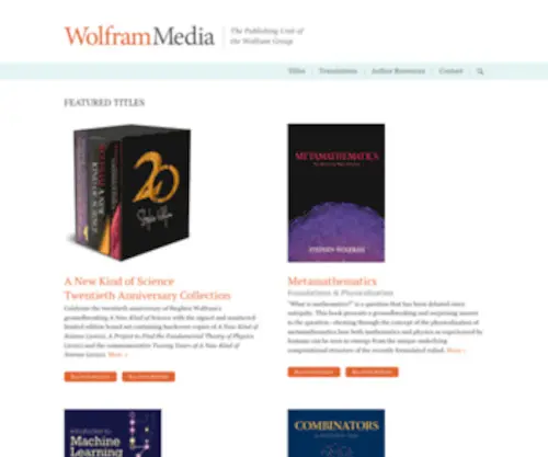 Wolfram-Media.com(Wolfram Media) Screenshot