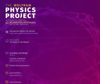 Wolframphysics.org(The Wolfram Physics Project) Screenshot
