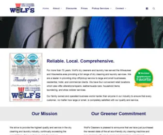 Wolfscleaners.com(Wolfs Dry Cleaning and Laundry Service) Screenshot