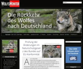 Wolfsmonitor.de(Die Rückkehr des Wolfes nach Deutschland) Screenshot