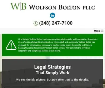 Wolfsonbolton.com(Wolfson Bolton Kochis PLLC) Screenshot