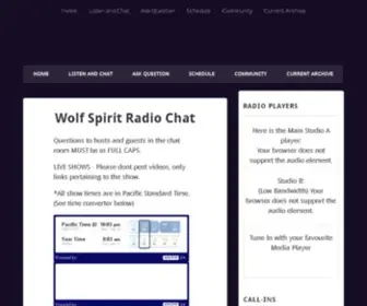 Wolfspiritradio.com(Wolf Spirit Radio) Screenshot