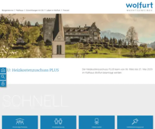 Wolfurt.at(Marktgemeinde Wolfurt) Screenshot