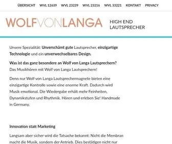 WolfVonlanga.de(Wolf von Langa Premium Lautsprecher) Screenshot