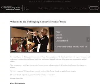 Wollcon.com.au(Wollongong Conservatorium of Music) Screenshot