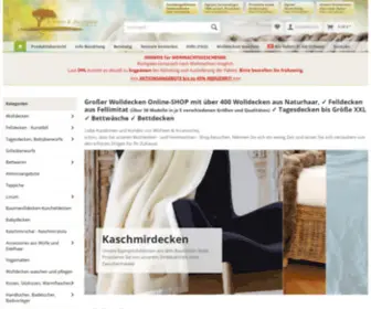 Wolldecken-Tagesdecken.de(Großer Wolldecken Online) Screenshot