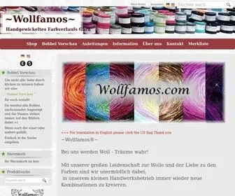 Wollfamos.com(Handgewickeltes Farbverlaufs Garn) Screenshot