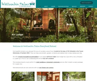 Wollumbinpalms.com(Luxury Lodges) Screenshot