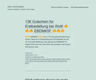 Woltgutschein.de(Wolt Gutschein) Screenshot