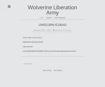 Wolverineliberationarmy.com(Wolverine Liberation Army) Screenshot