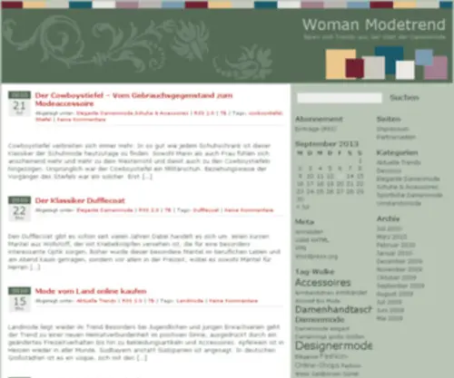 Woman-Modetrend.de(Datenbankfehler) Screenshot