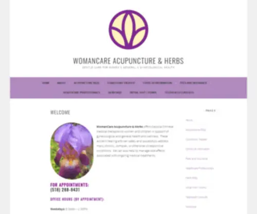 Womancare-Acupuncture.com(Gentle Care for Women's General & Gynecological Health) Screenshot