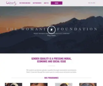 Womanity.org(The Womanity Foundation) Screenshot