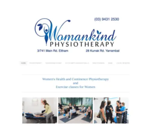 Womankindphysiotherapy.com(Womankind Physiotherapy) Screenshot