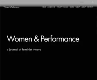 Womenandperformance.org(Women & Performance) Screenshot