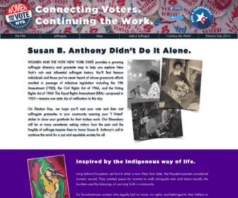 Womenandthevotenys.com(Honor Your Hometown Suffragists in NYS) Screenshot