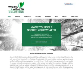 Womenandwealthsolutions.com(Woman & Wealth Solutions) Screenshot